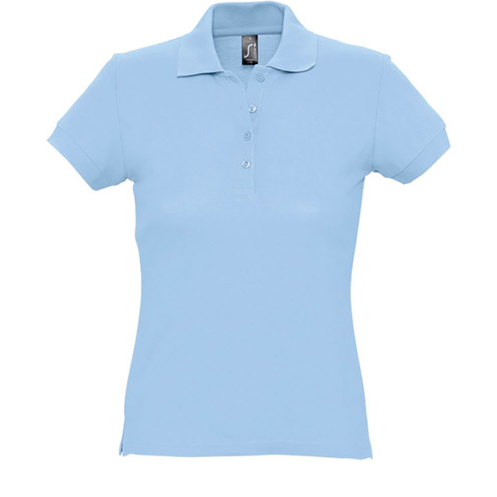 Damen Polo-Shirt Zapfel Fuchsia Sky Blue
