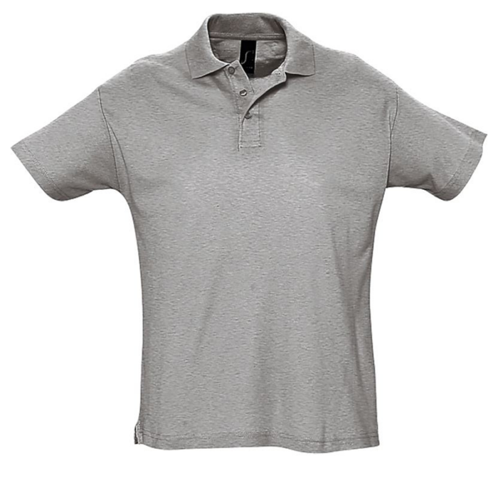 Herren Polo Shirt Summer Grey Melange