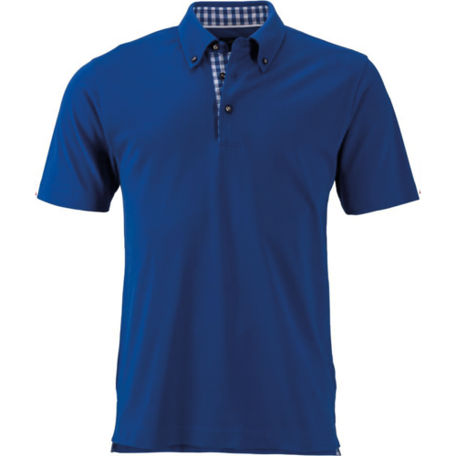 Herren Trachten Polo-Shirt Royal Blue