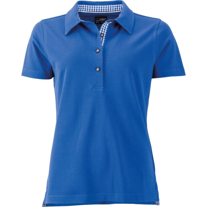 Damen Trachten Polo-Shirt Royal Blue