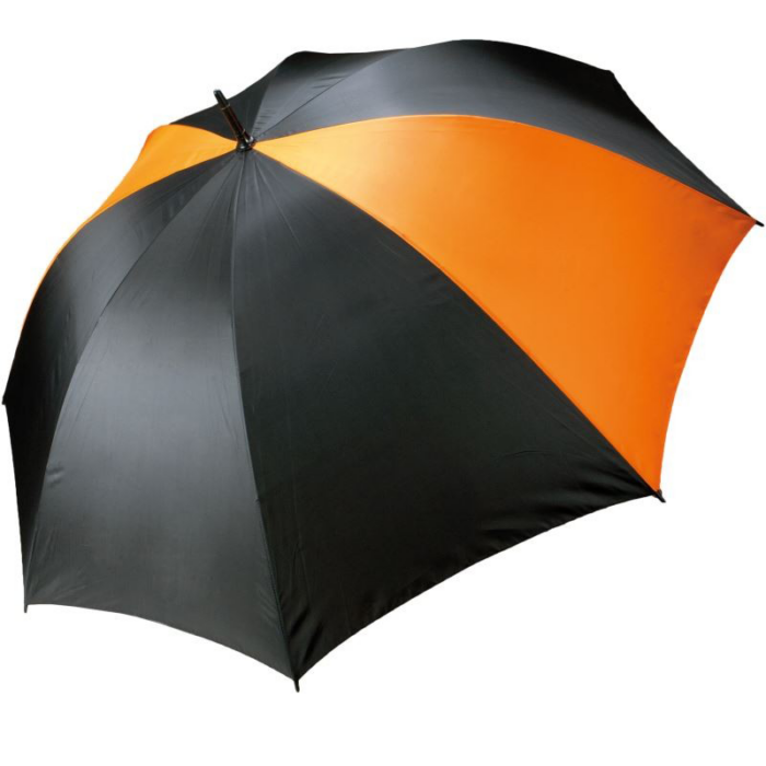 Stockregenschirm Navy Schwarz Orange