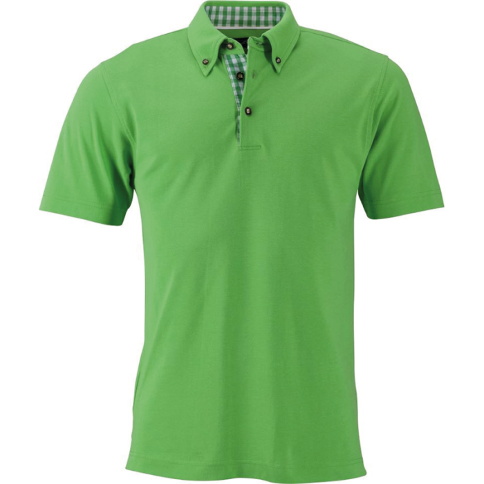 Herren Trachten Polo-Shirt Lime Green